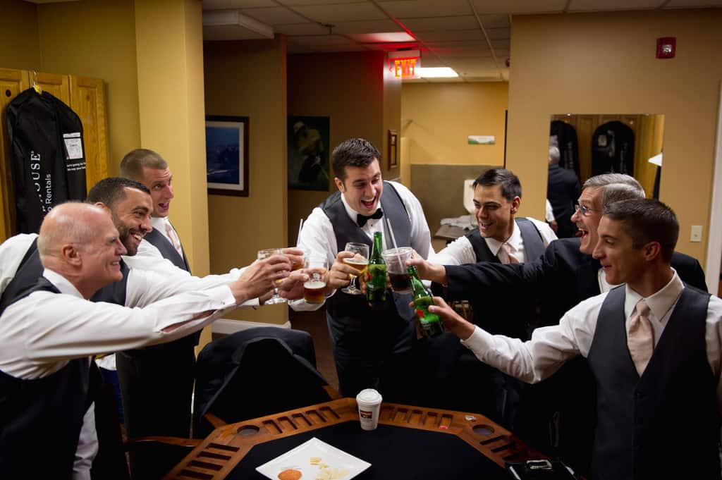 groomsmen toast at falkirk estate