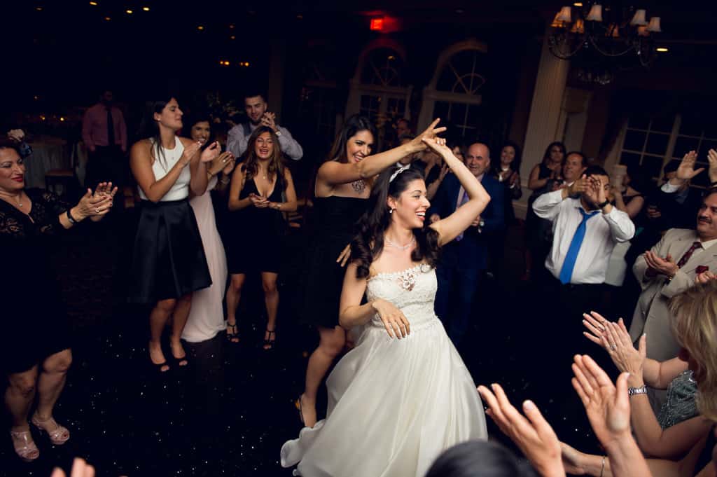 bride dancing with guests at falkirk estate persian reception