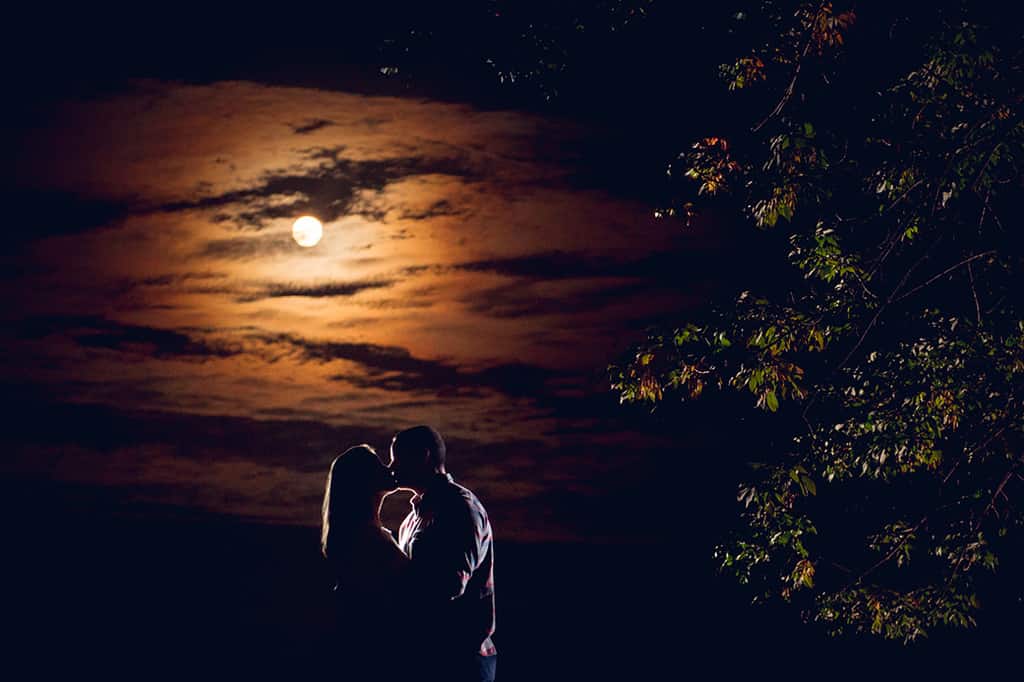 engagement shoot under the super moon