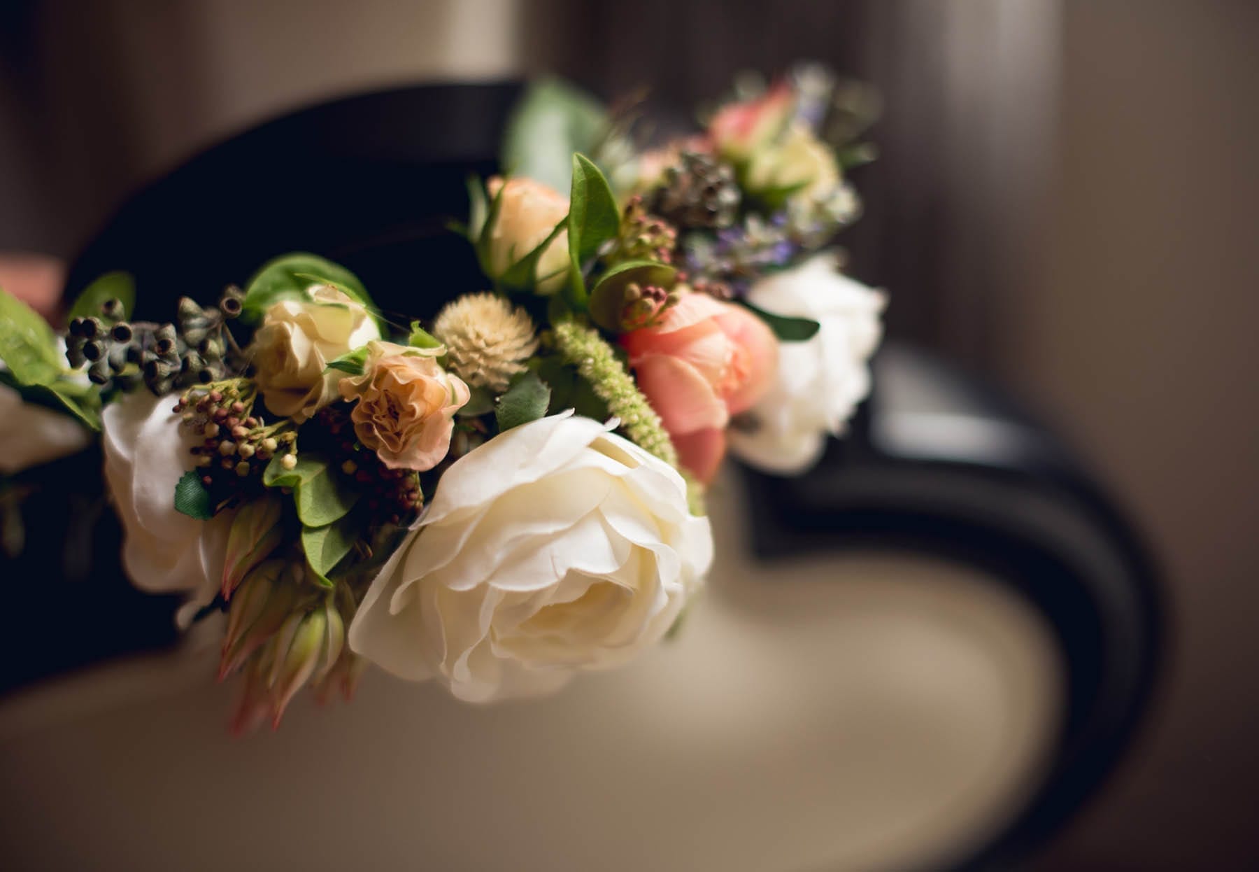 boho bridal floral crown