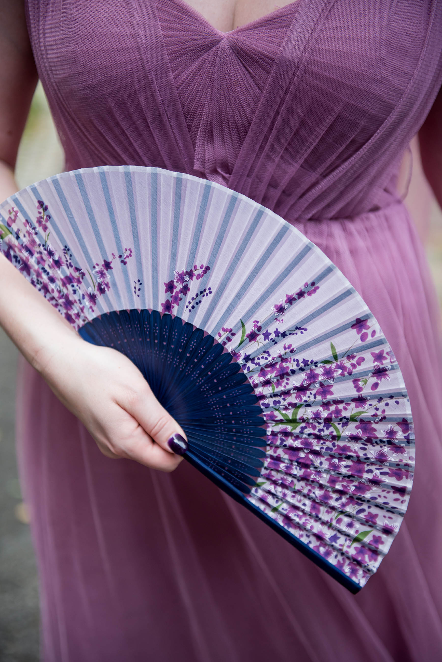 floral paper fan bridesmaid accessory
