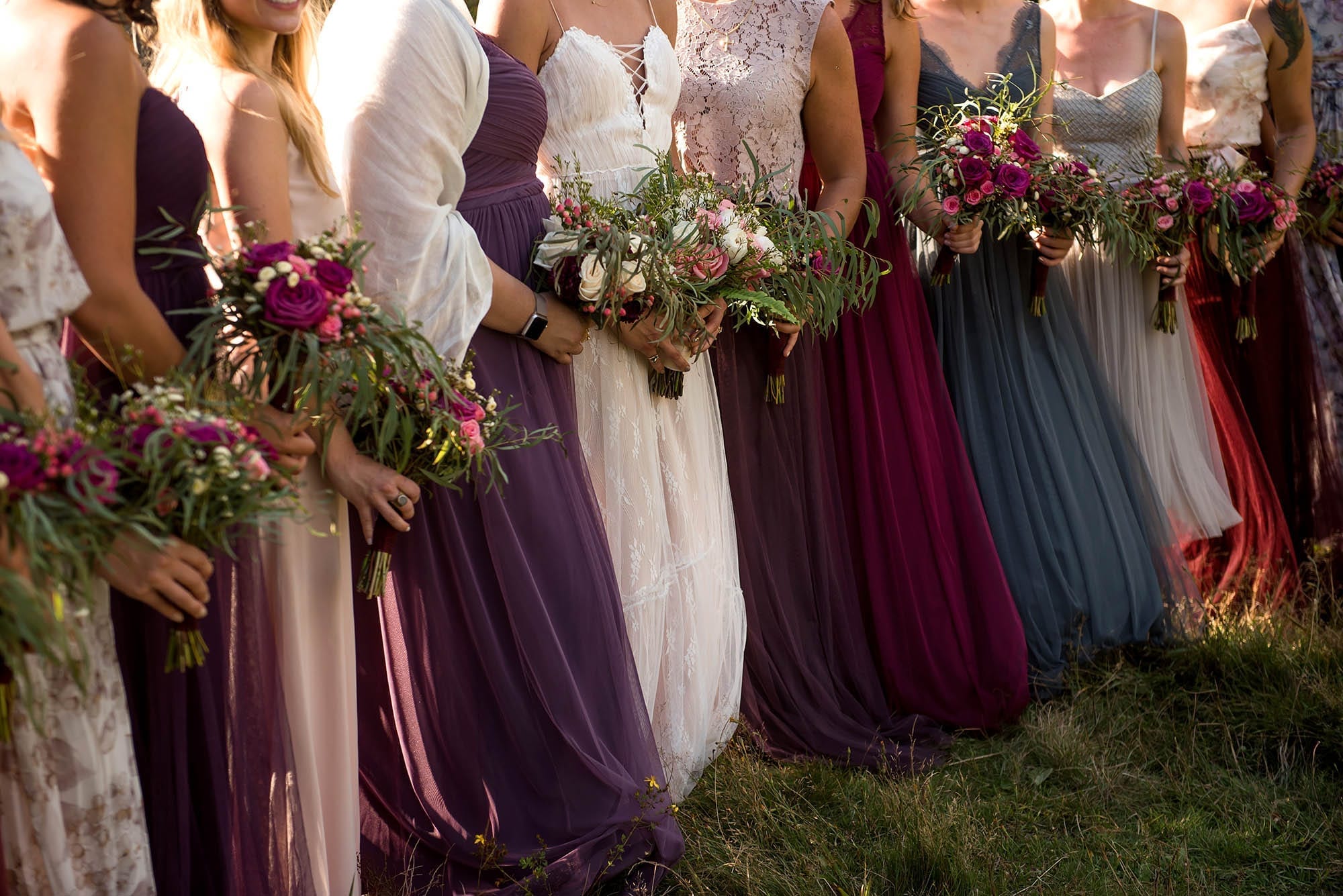summit bridesmaids portraits at Hunter Mountain Boho Wedding in the Catskills