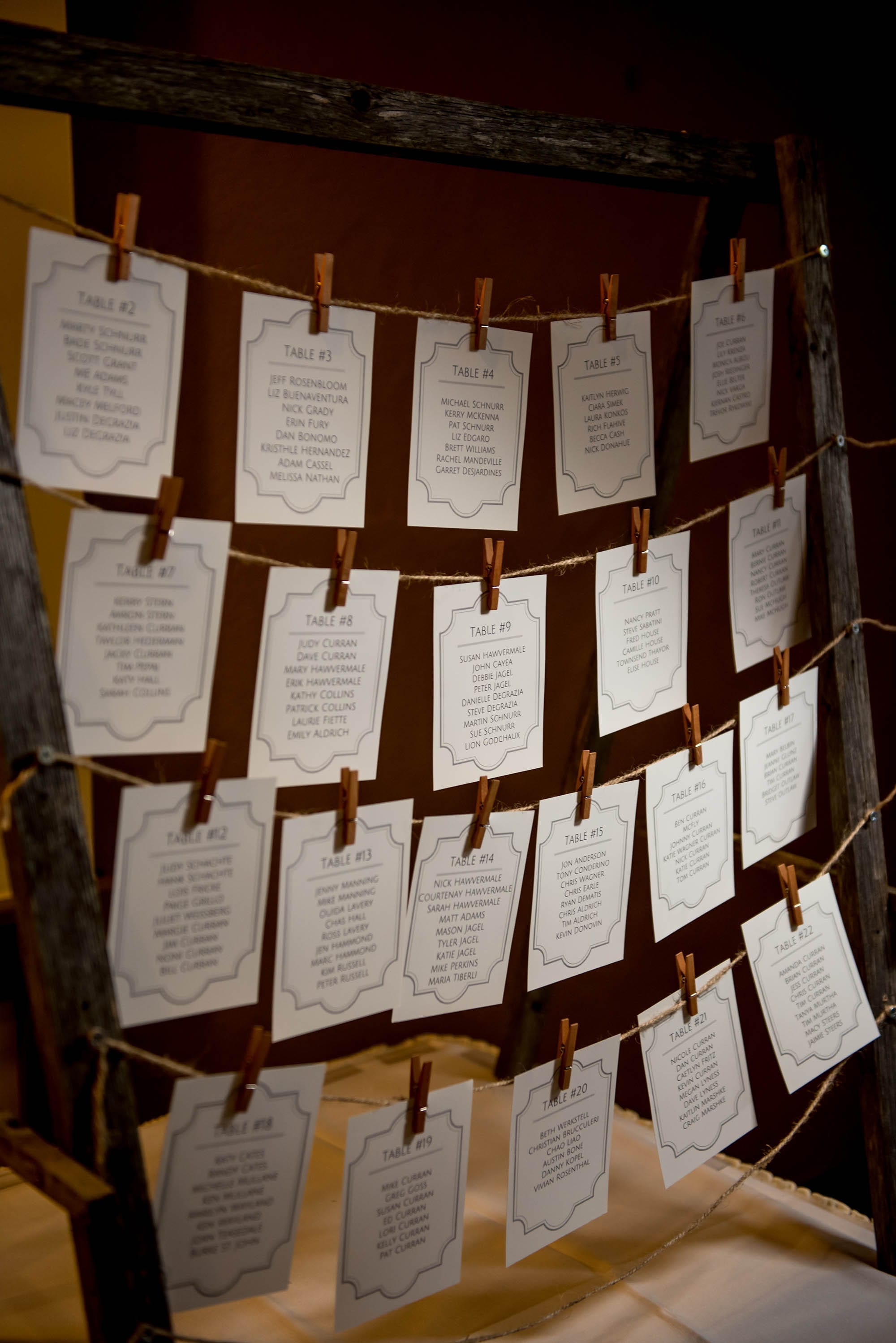 table cards at Hunter Mountain Boho Wedding in the Catskills