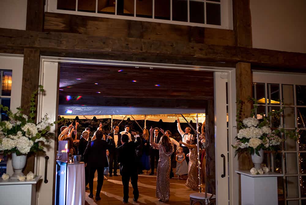 reception dancing at bedford post inn wedding