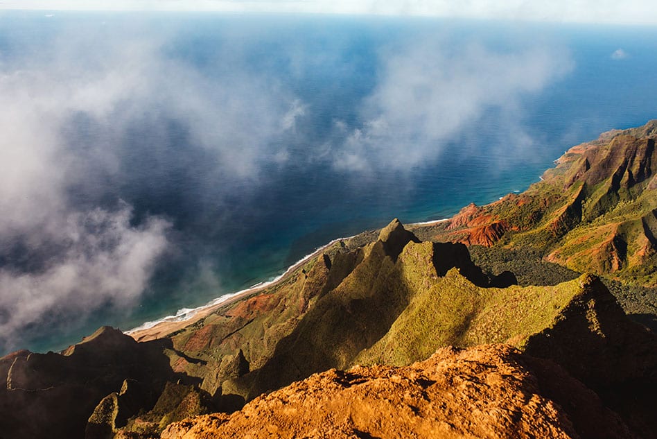 Kauai Elopement Locations - Kalepa Ridge trail - Na Pali Mountains Hawaii