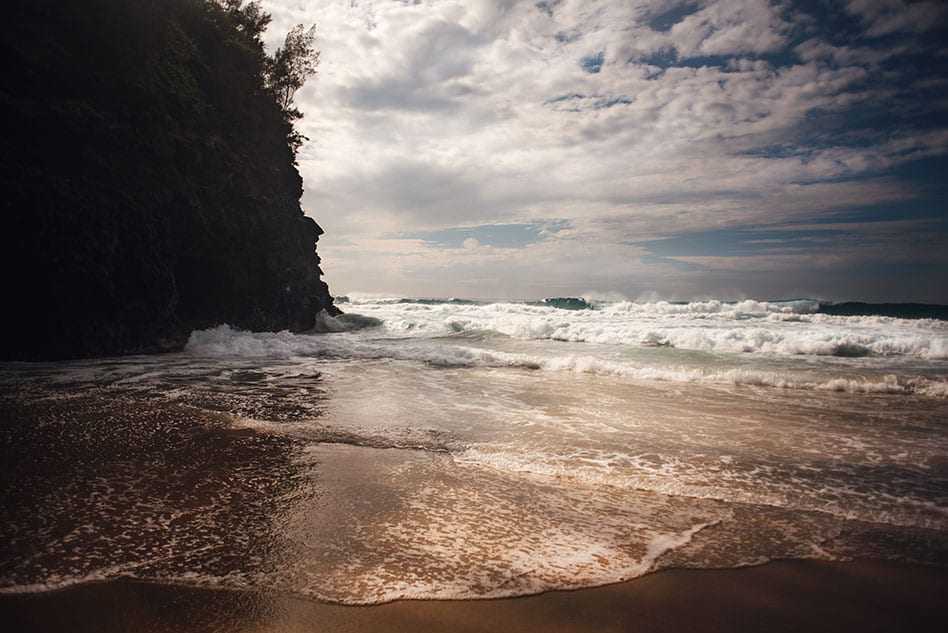 Hanakapia’i Beach on Na Pali Coast Kauai Hawaii