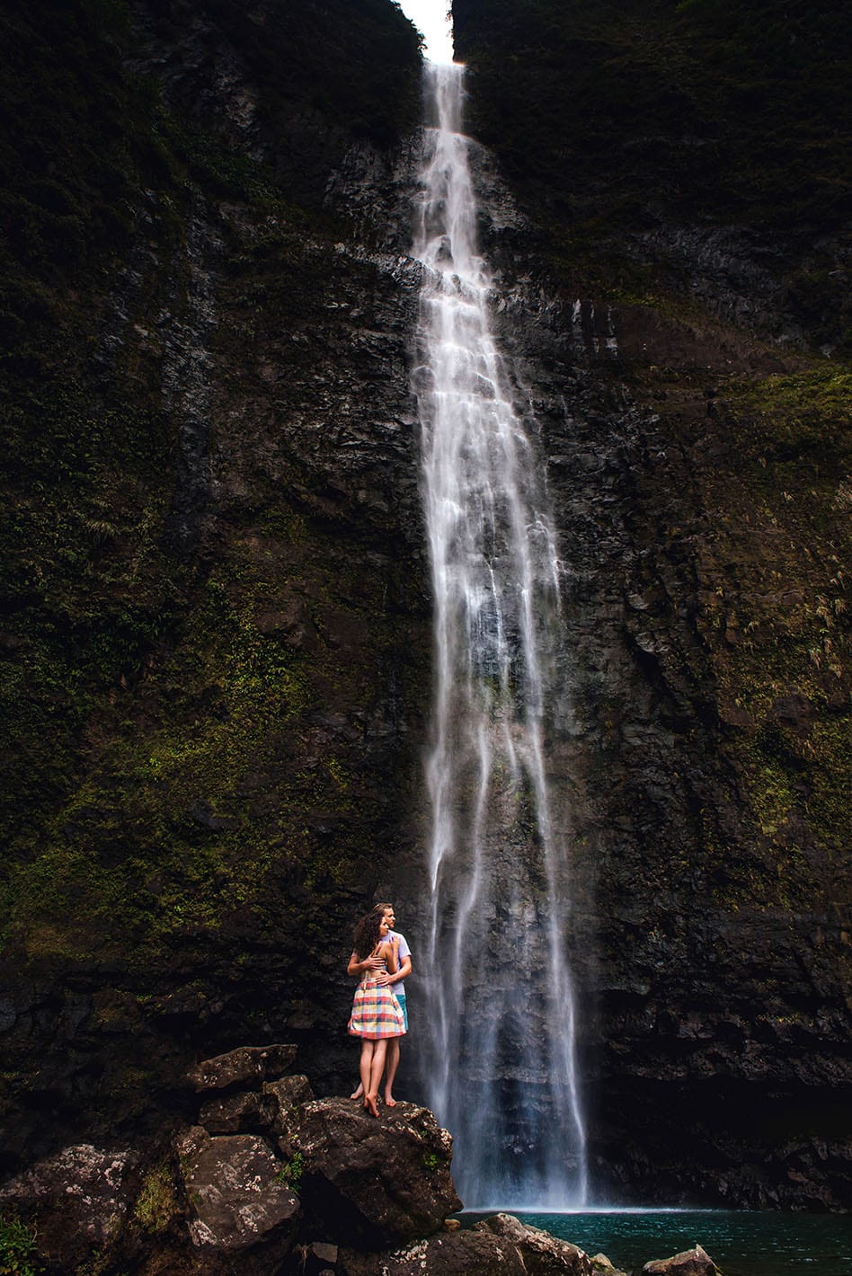 Hanakapiai Falls Na Pali Coast Kauai - Hawaii Waterfall Elopement Photos