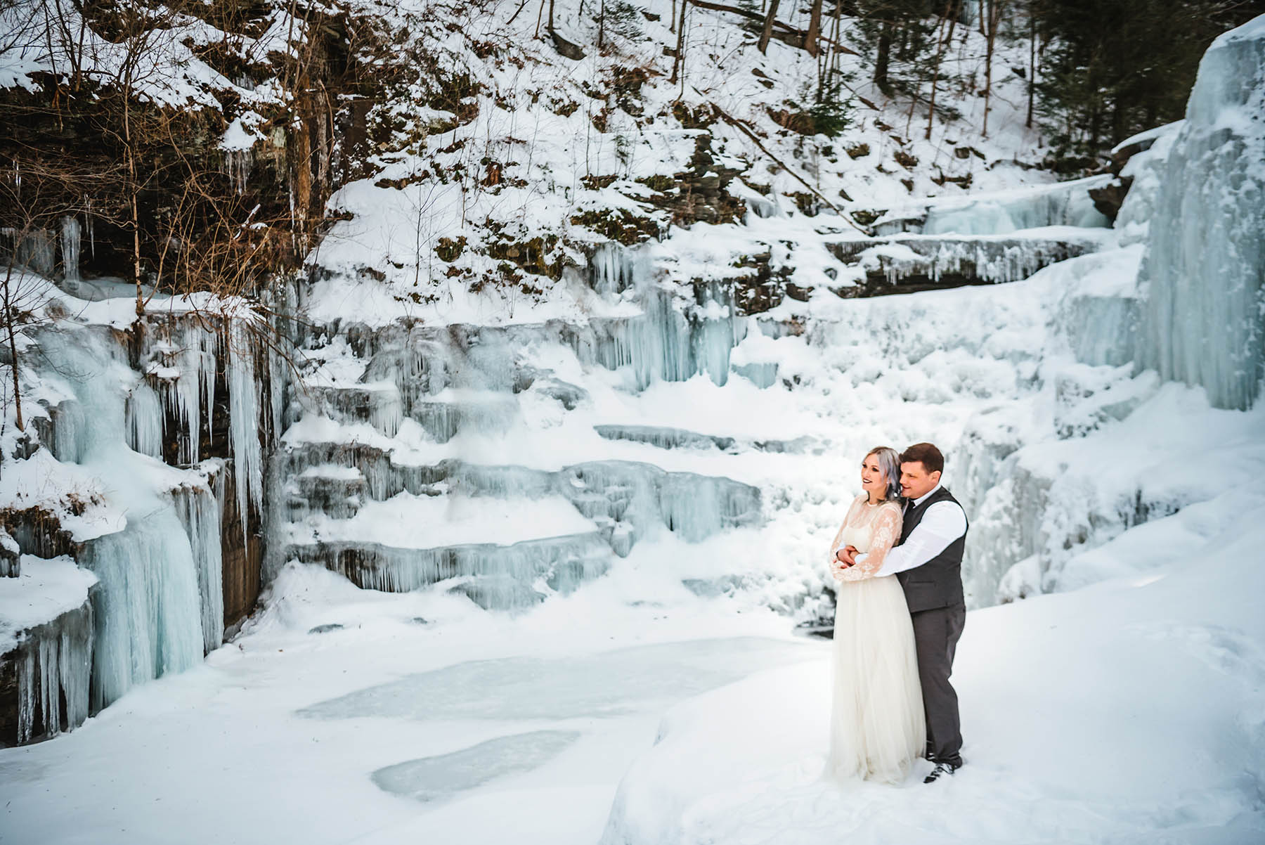 Ledges Hotel Magical Frozen Waterfall Adventure Shoot