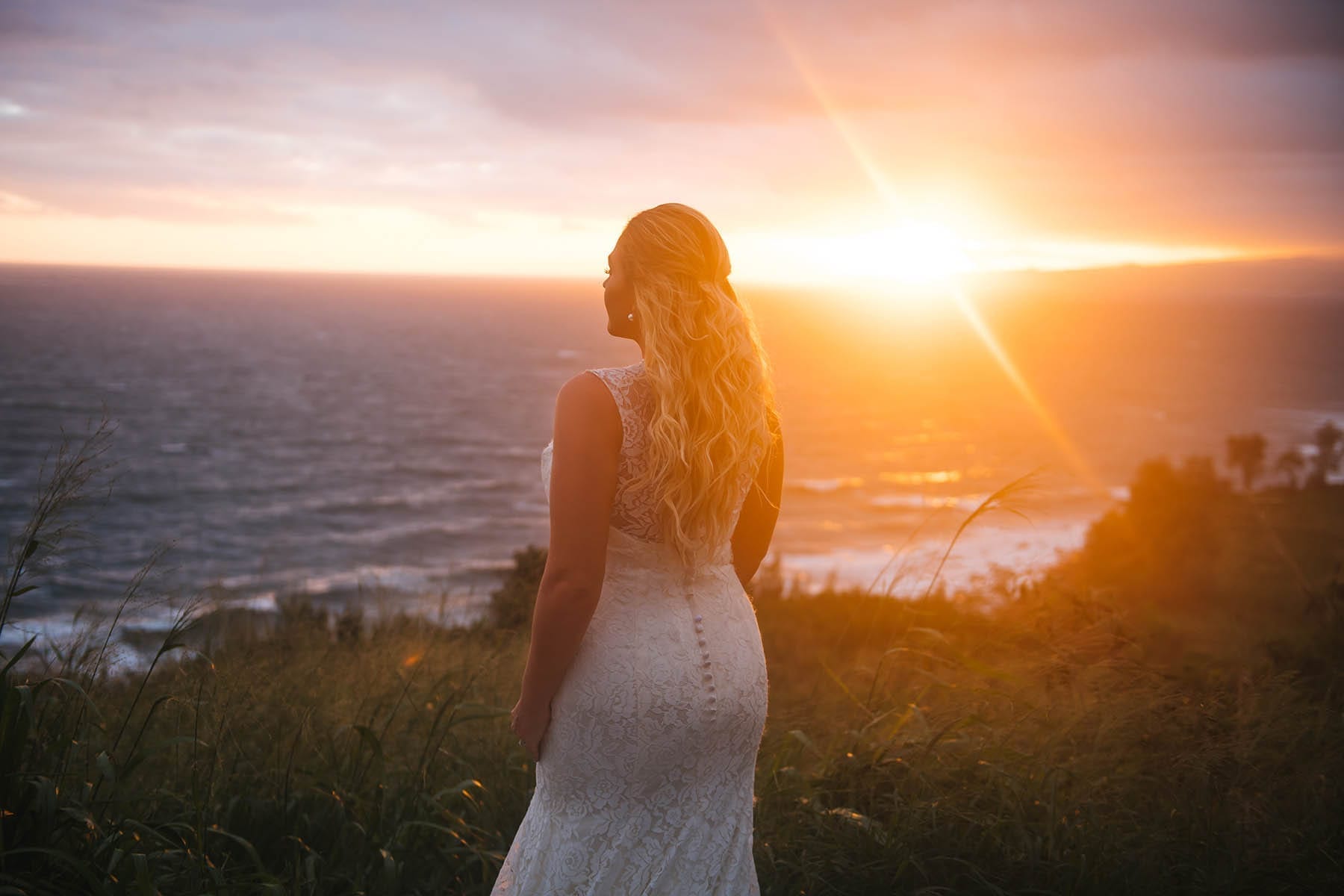 Maui bride at sunrise photo shoot