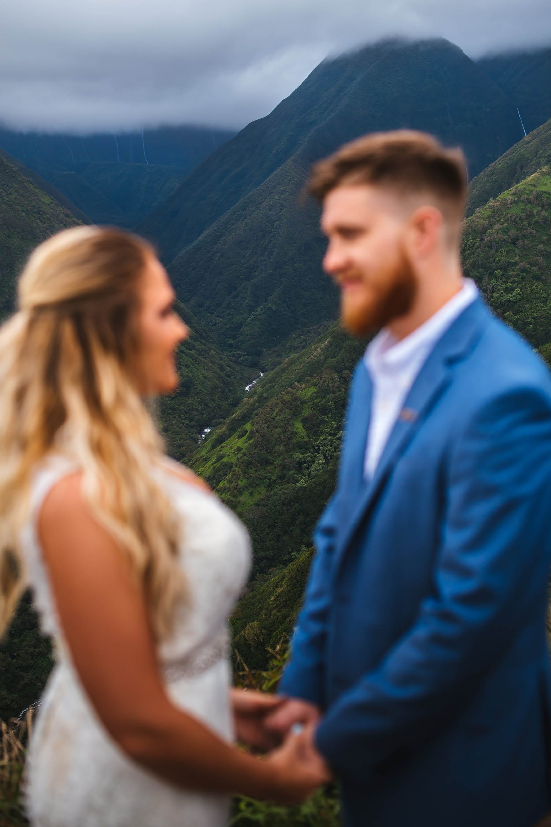 Adventure wedding photos in Maui Hawaii