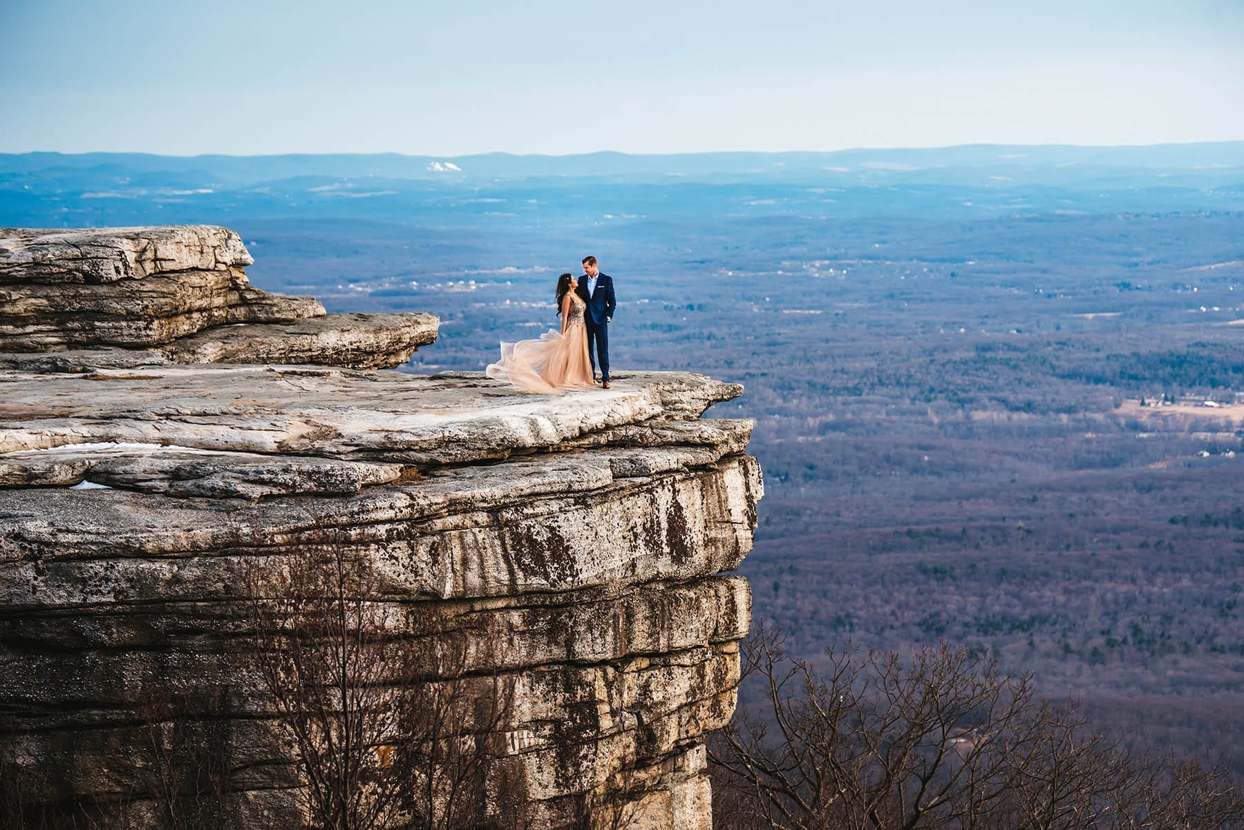 Romantic mountain elopement at Sam's Point Preserve Hudson Valley NY