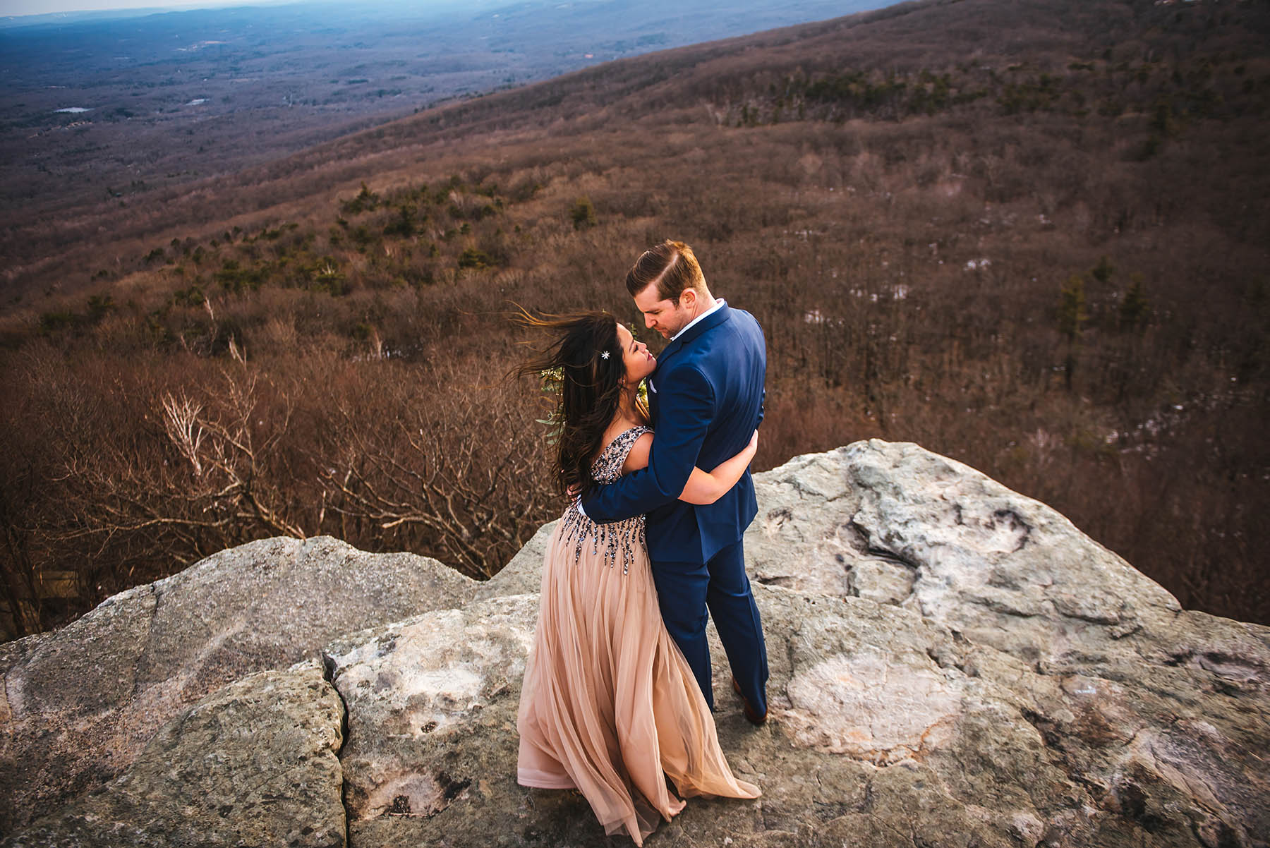 Romantic mountain elopement at Sam's Point Preserve Hudson Valley NY