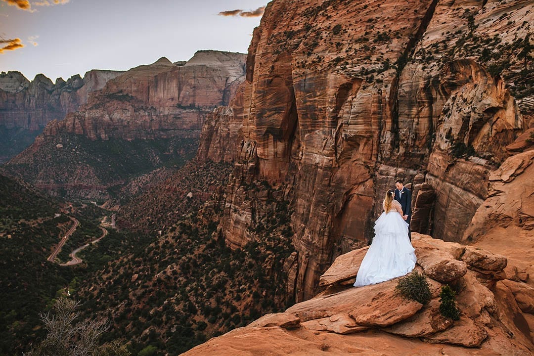 Canyon Overlook at Zion National Park Wedding
