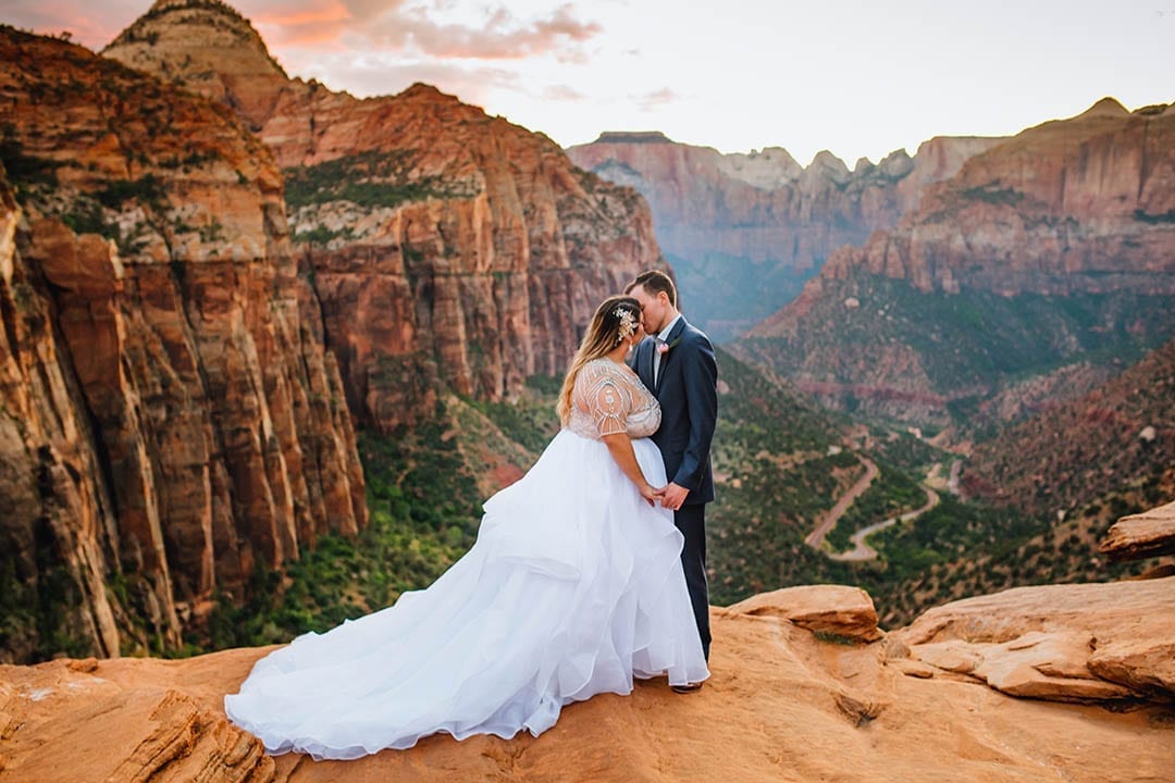 Canyon Overlook at Zion National Park Wedding Photographer