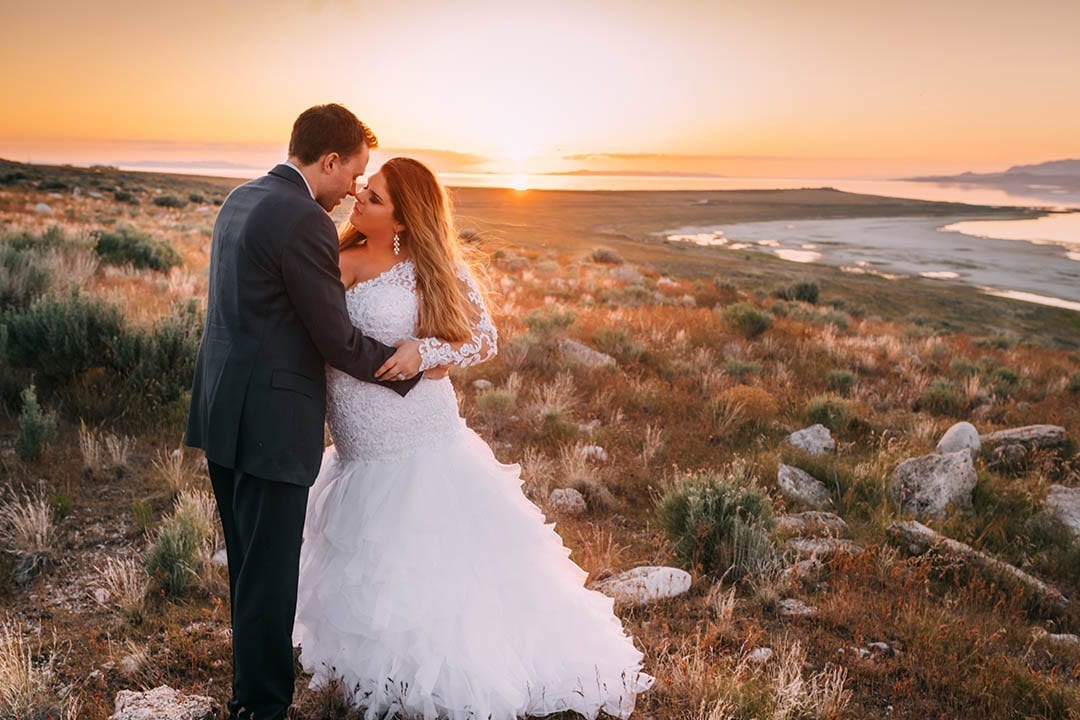 Antelope Island wedding photos