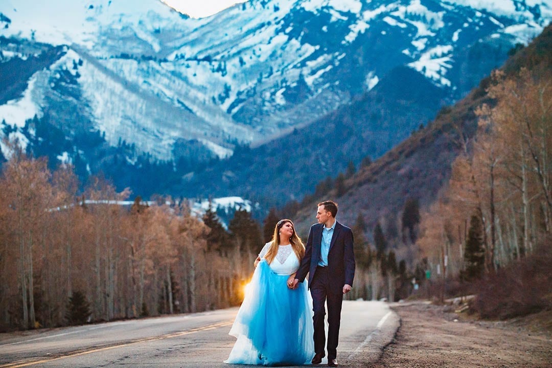 Big Cottonwood Canyon Elopement Pictures