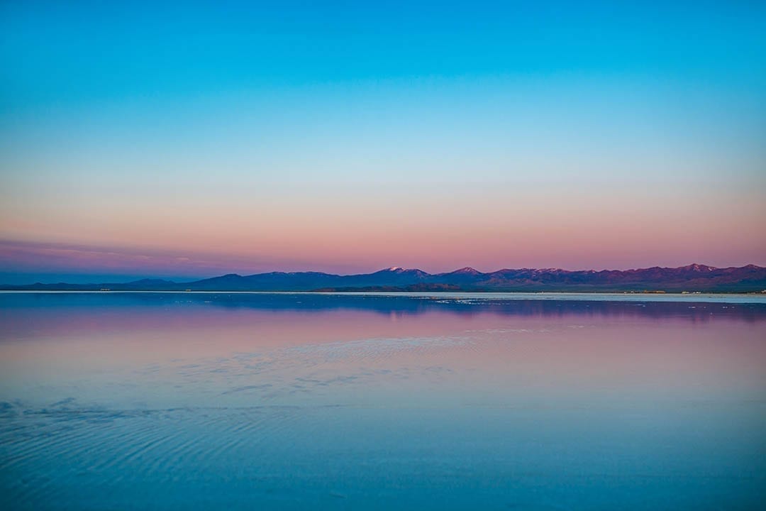 Bonneville Salt Flats Sunrise Landscape