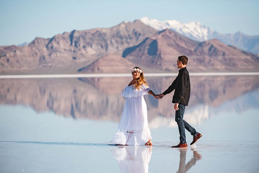 Bonneville Salt Flats Engagement Photographer 