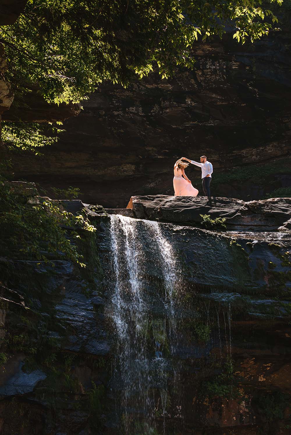 Kaaterskill Falls engagement pictures