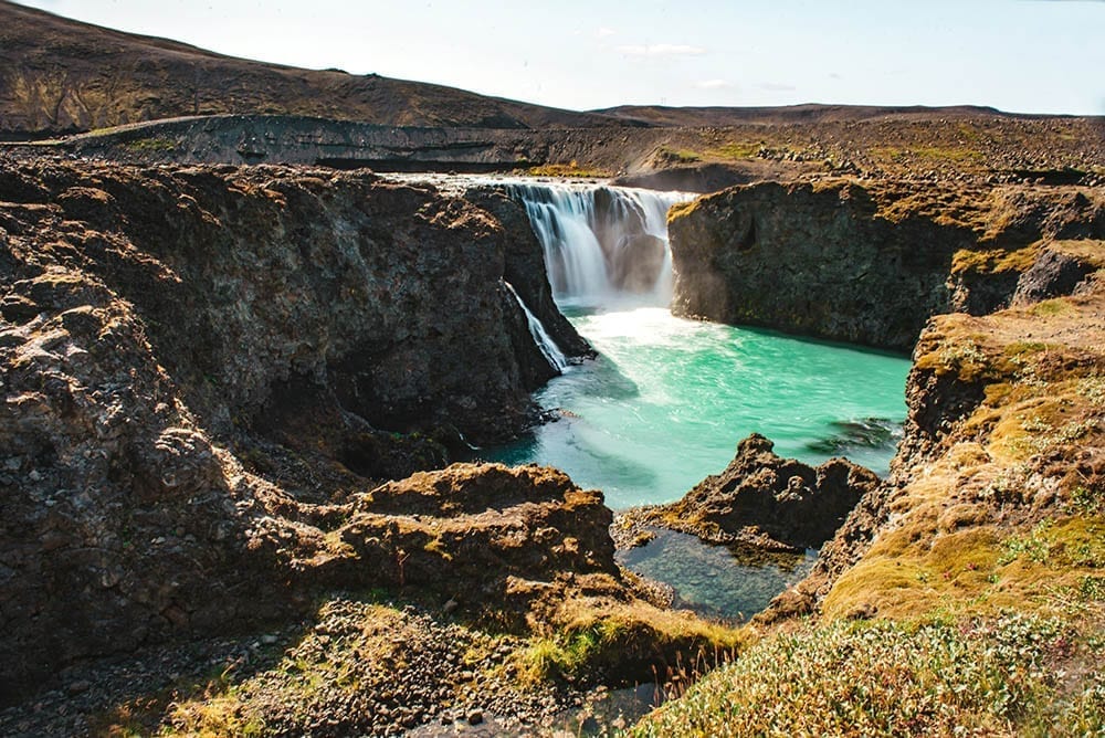 Sigoldufoss Waterfall Iceland Highlands