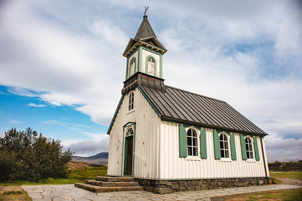 Church at Thingvellir National Park Iceland
