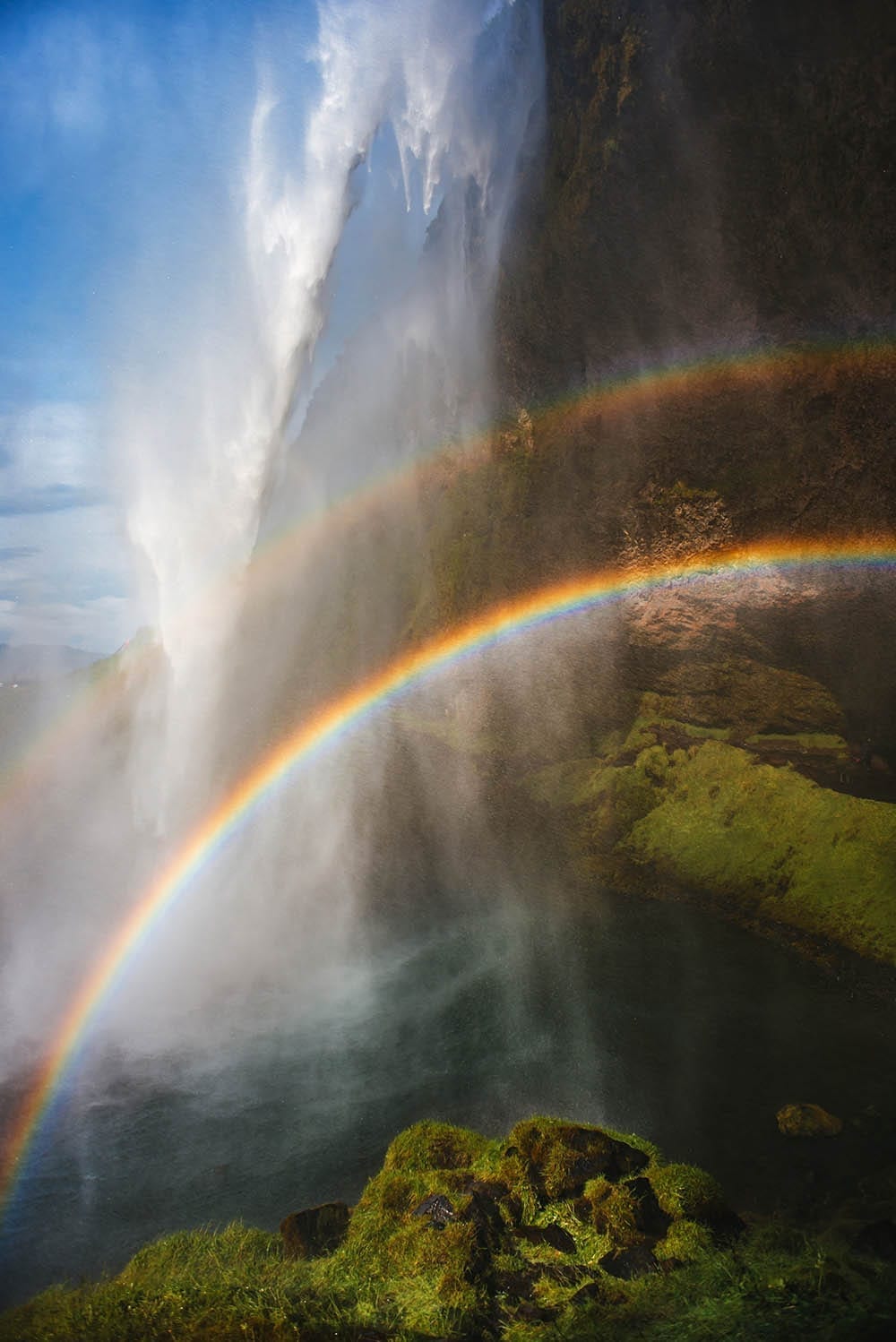  Rainbow at Seljalandsfoss Waterfall in South Iceland