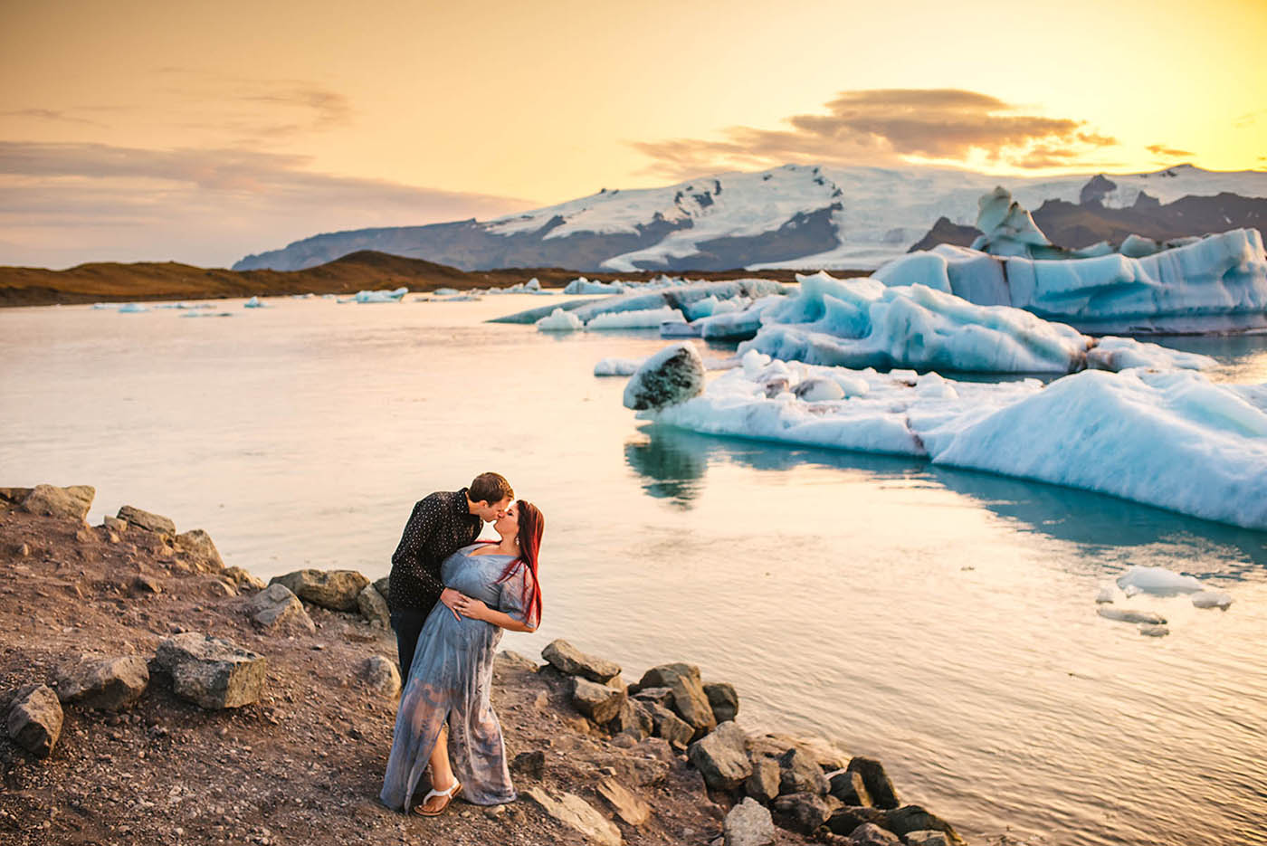 Jokulsarlon Glacier Lagoon Iceland Engagement Photographer