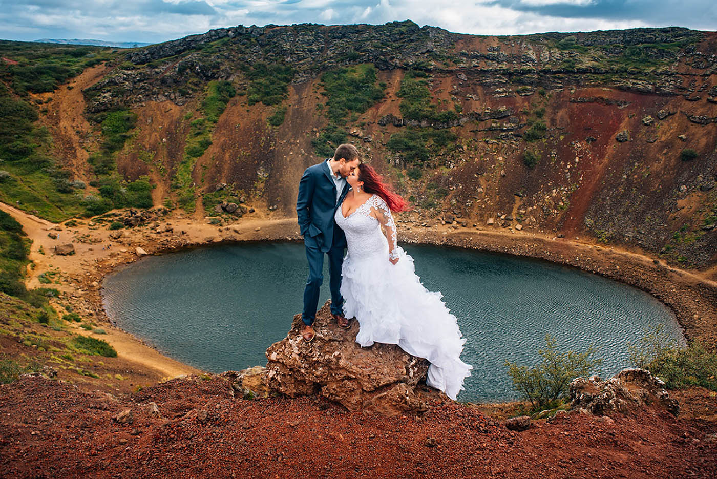 Kerid Crater Iceland Wedding Photos