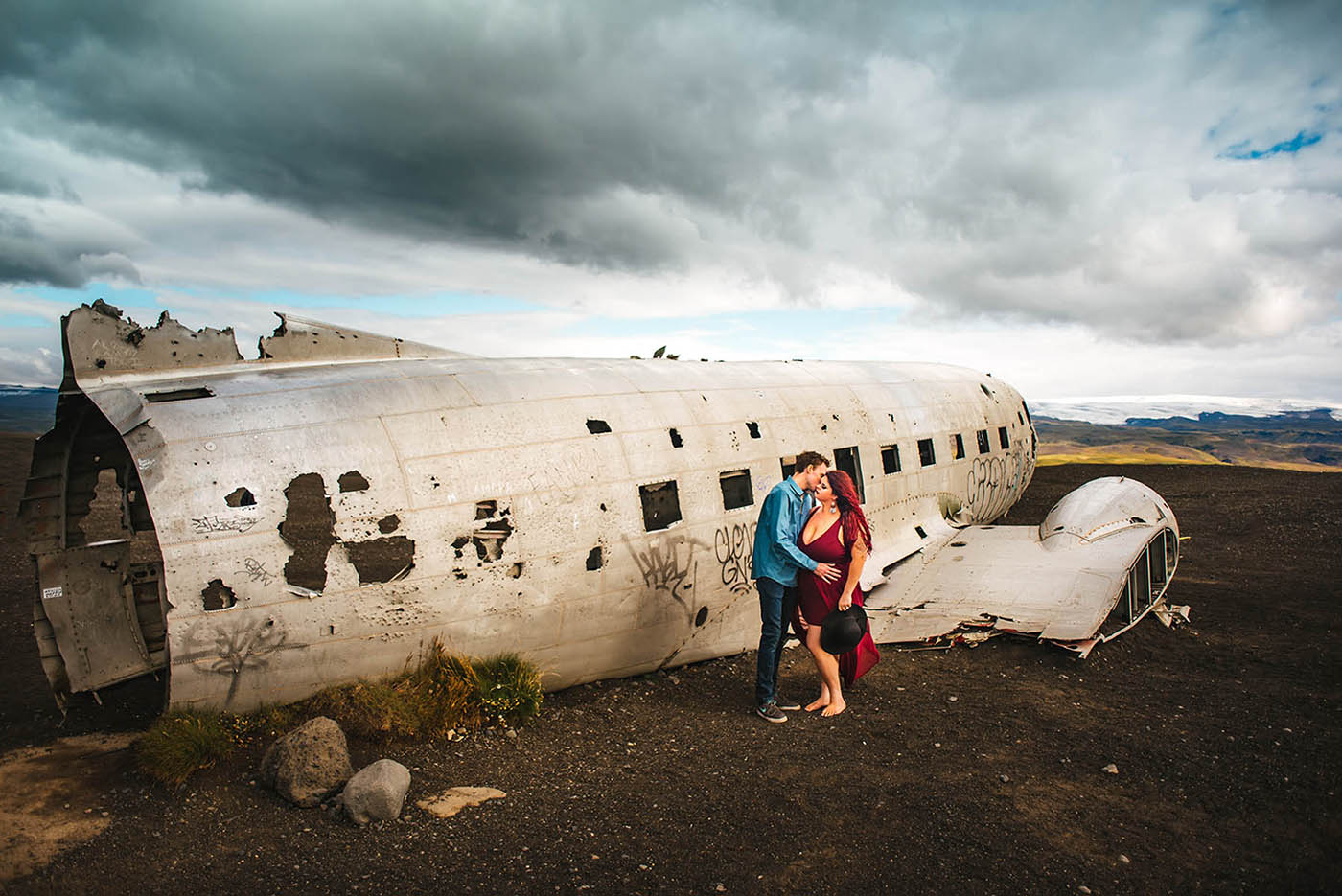elopement at DC-3 Plane on Sólheimasandur in Iceland
