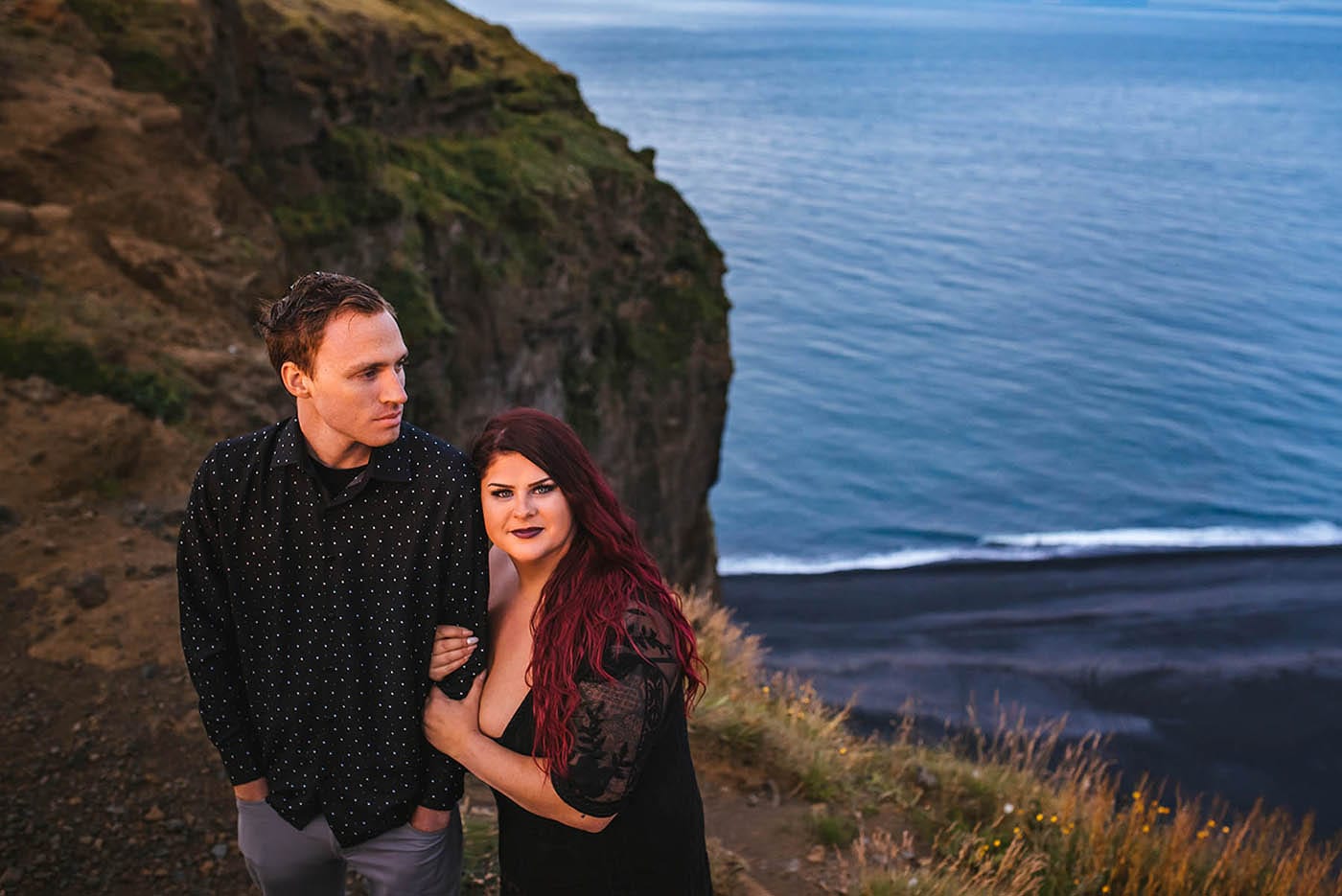 Dyrholaey Arch Engagement Photos in South Iceland 