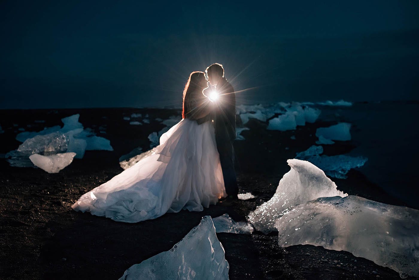 Diamond Beach Iceland Wedding