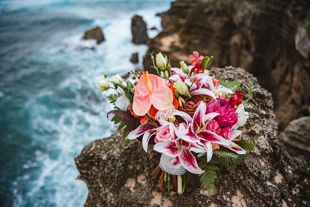 Kauai Hawaii wedding bouquet 