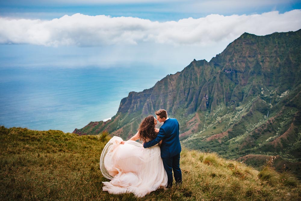 Na Pali Coast Kauai adventure elopement photography