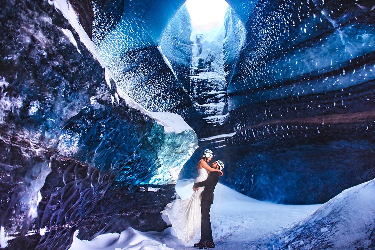 Iceland Ice Cave Wedding