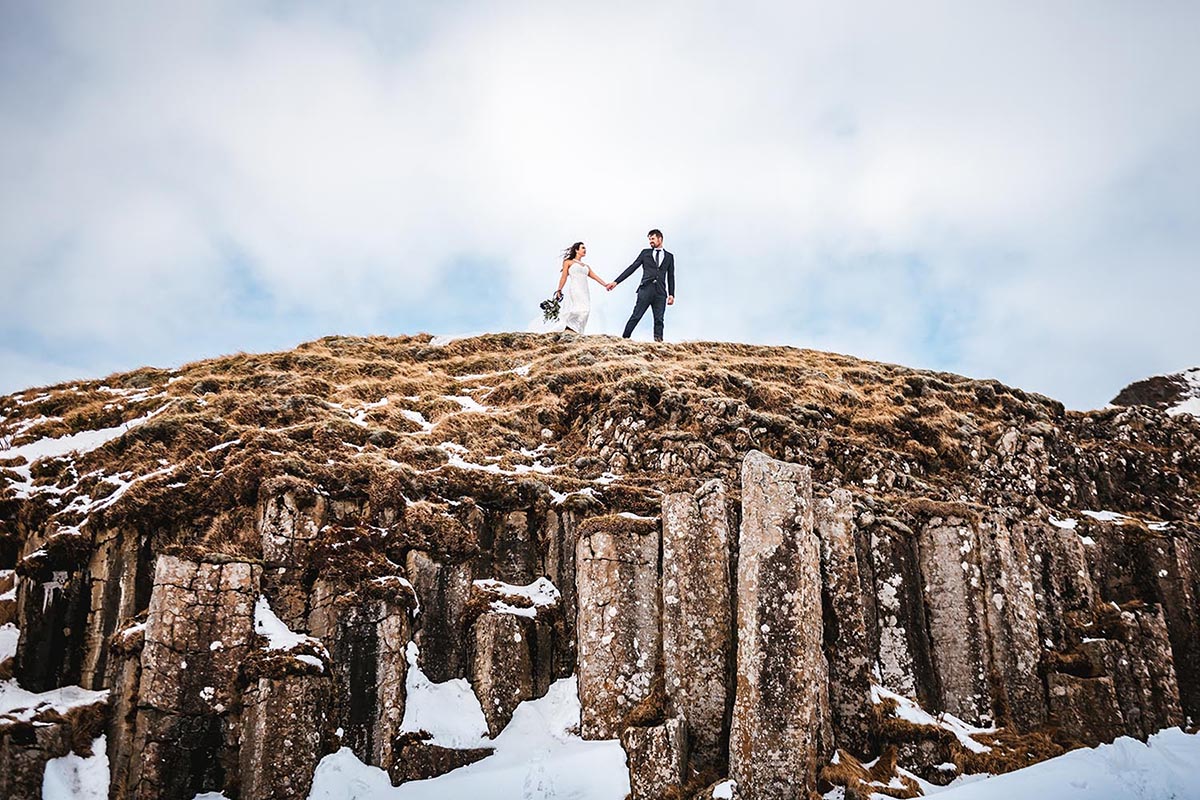 Iceland Basalt Columns elopement photos