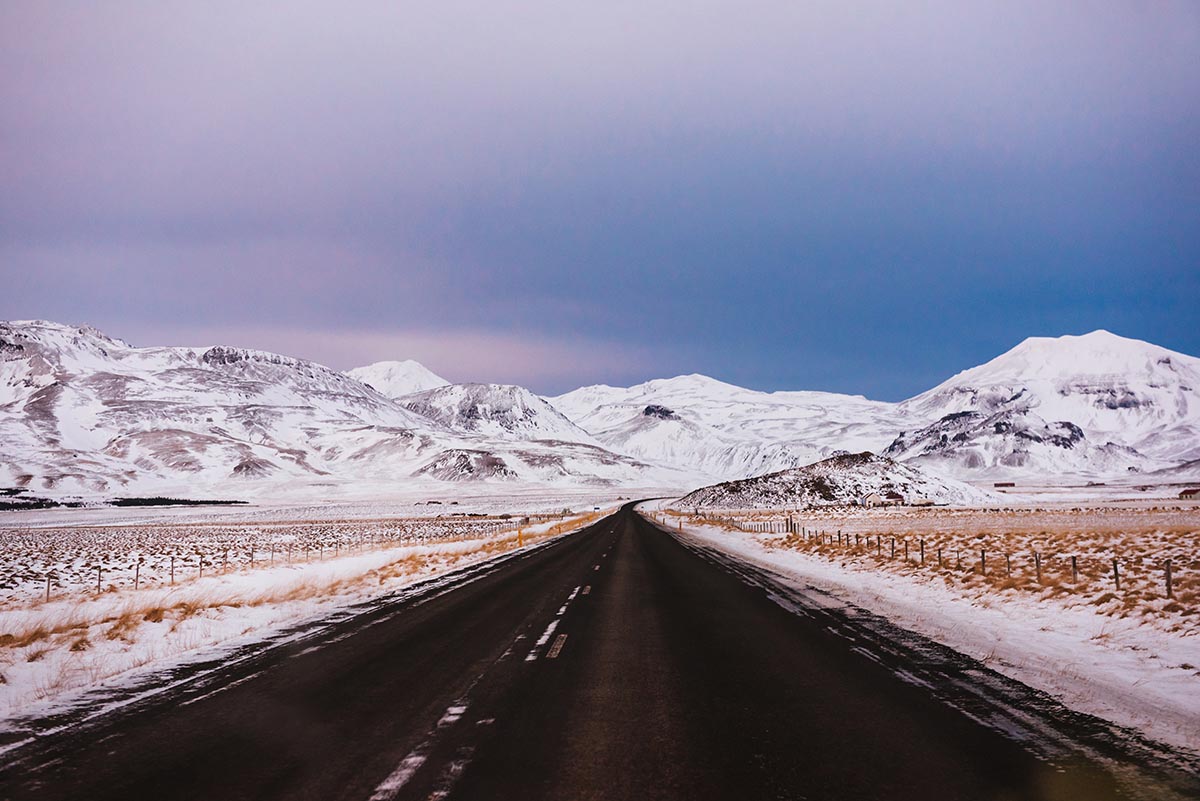 ring road in winter Iceland