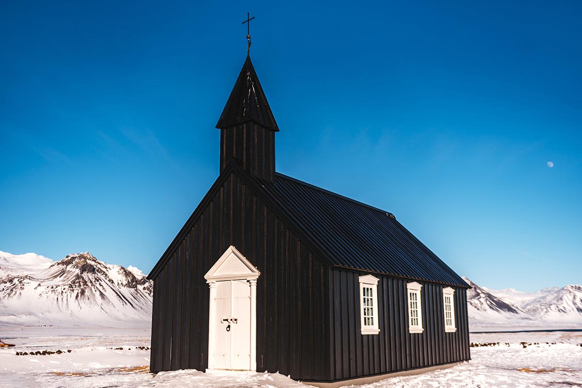 Black Church on Snaefellsness peninsula