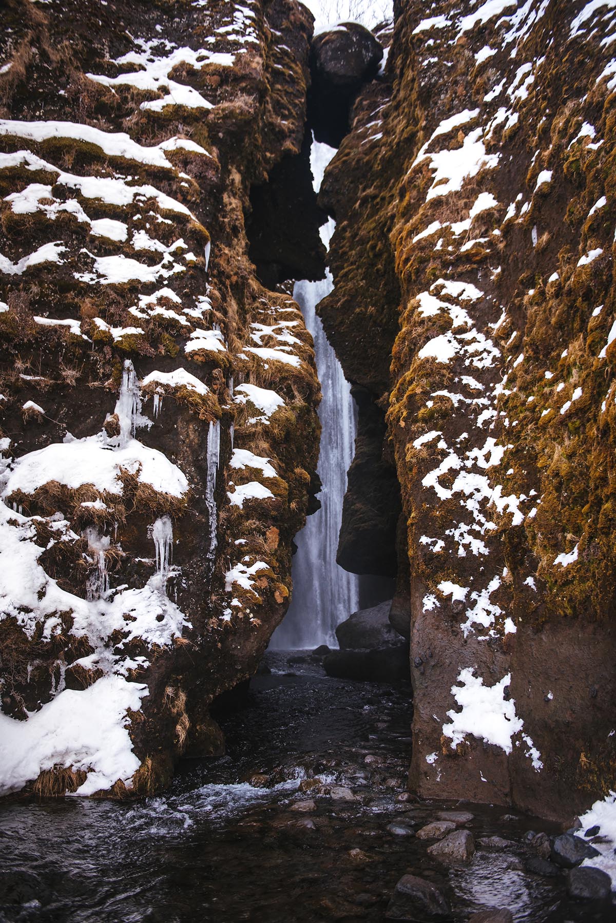 Gljúfrabúi hidden waterfall