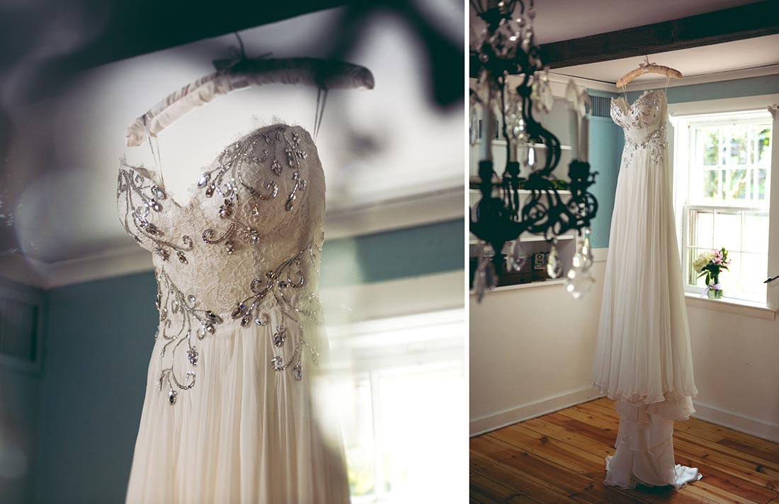 Flowy bridal gown