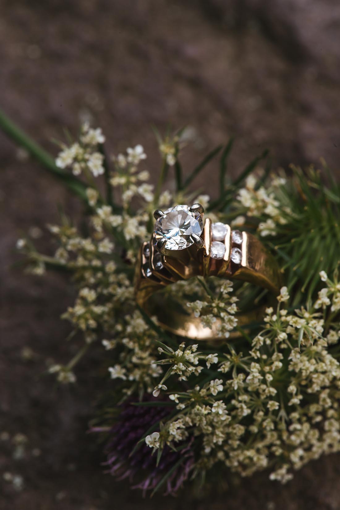 yellow gold vintage engagement ring