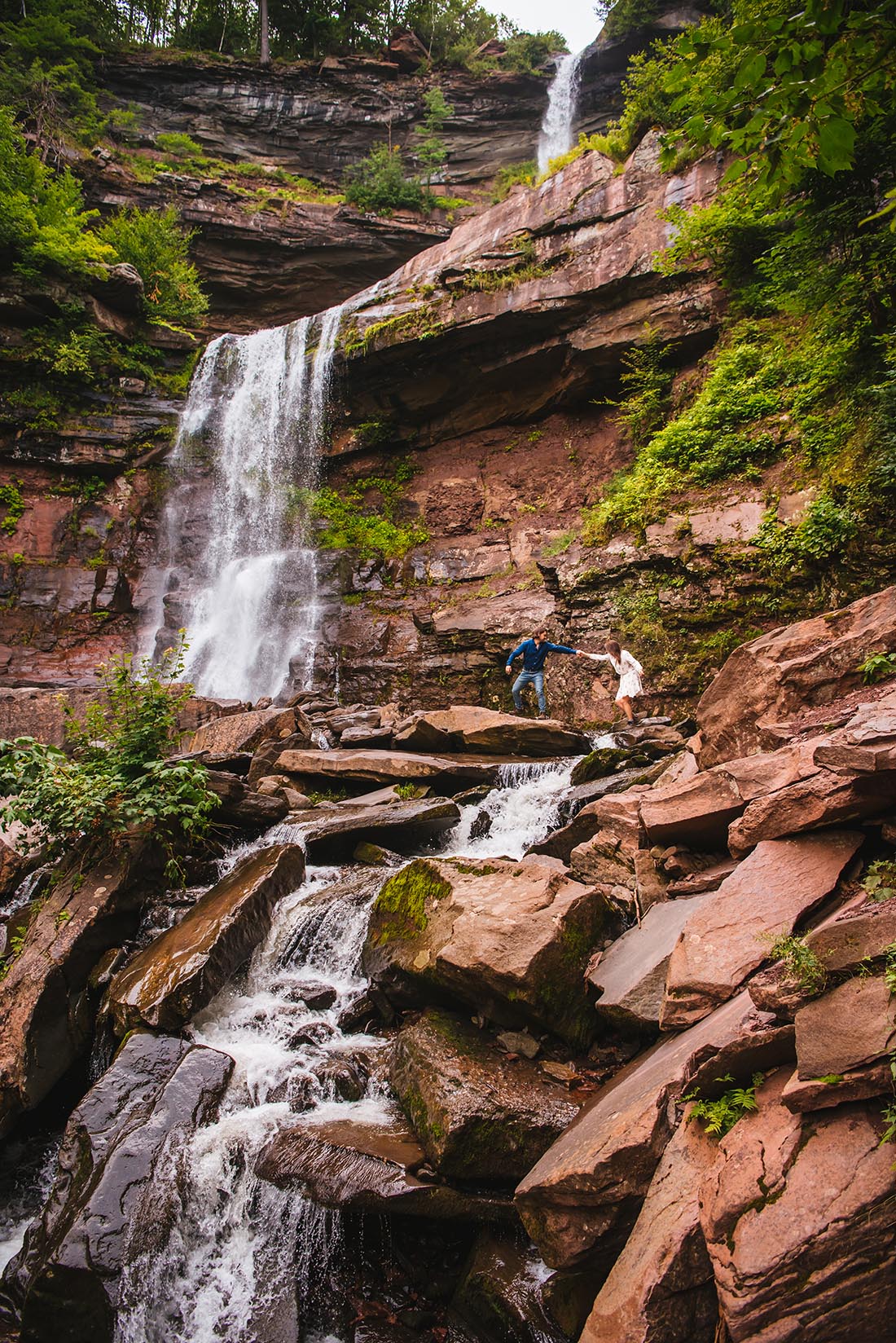 Kaaterskill Falls Adventure Engagement Session