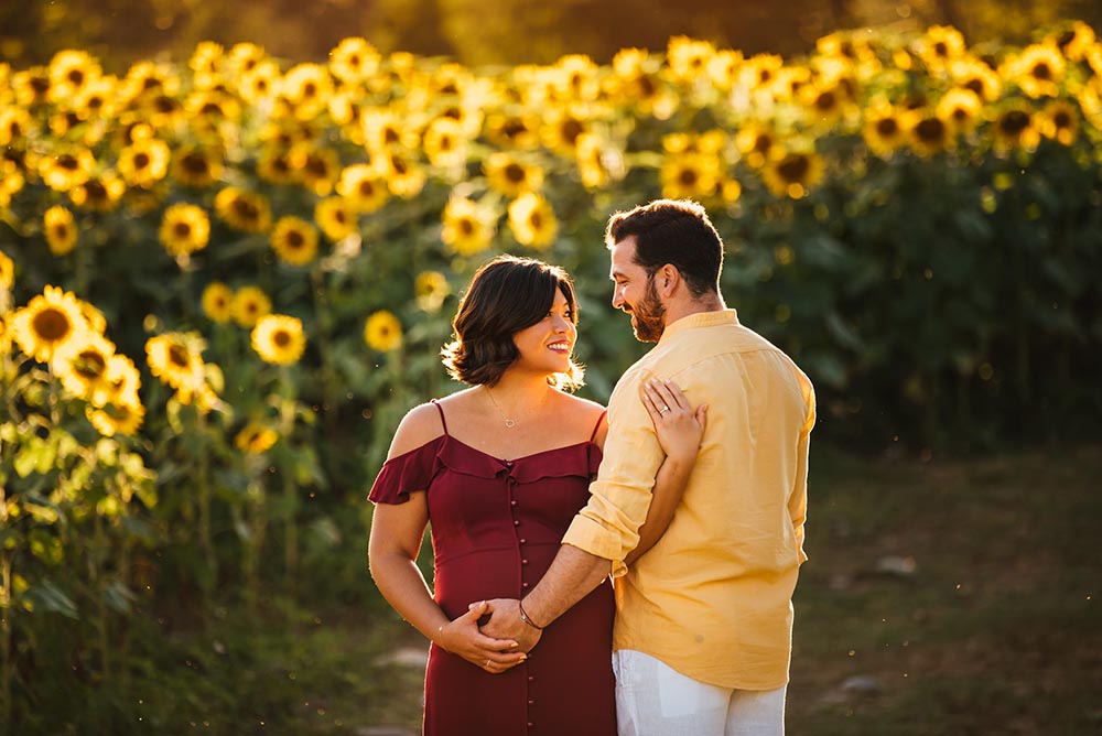 Sussex County Sunflower Maze Maternity Session