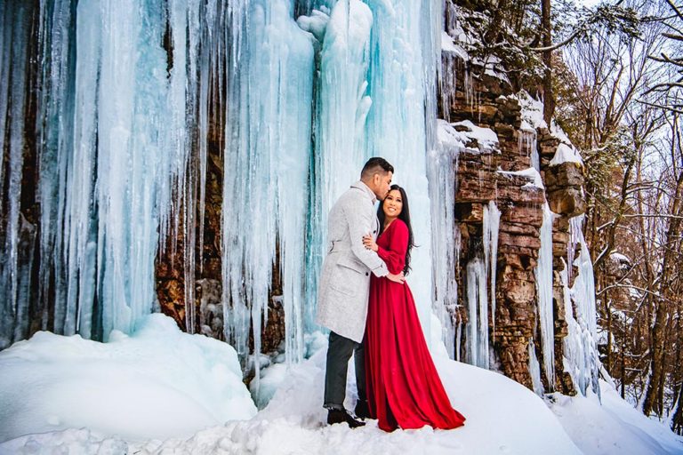 Frozen Waterfall Couple’s Session