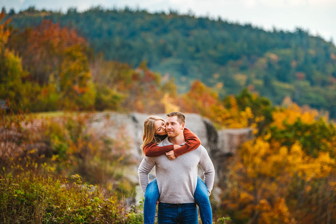 Fall foliage engagement session at Kaaterskill Falls 