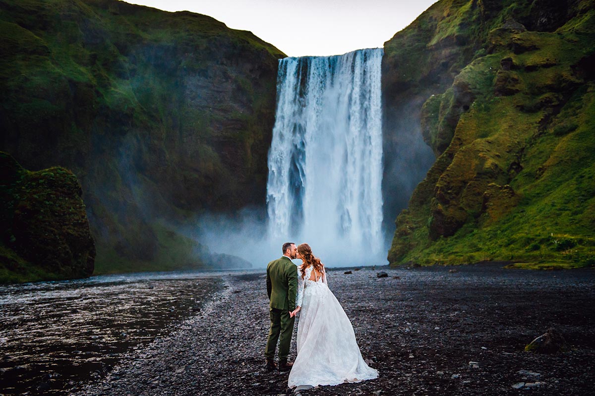 Skogafoss Waterfall Wedding